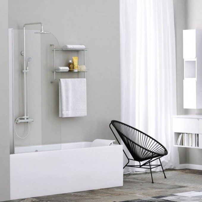 Шторка на ванну WASSERKRAFT LEINE 35P01-80 Шторка на ванну WASSERKRAFT LEINE 35P01-80